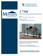 Monarch Specialties I 7360 Instructions D'assemblage