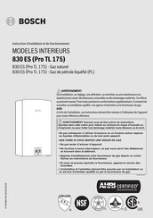 Bosch Pro TL 175 Instructions D'installation Et De Fonctionnement