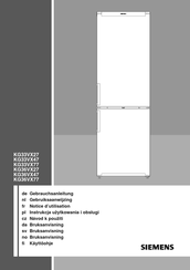 Siemens KG36VX27 Notice D'utilisation