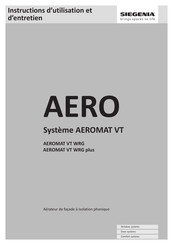 Siegenia AEROMAT VT WRG Mode D'emploi