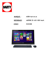 Acer ASPIRE Z1-621-003 touch Manuel D'utilisation