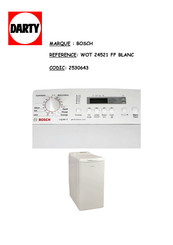 Bosch WOT 24521 FF Mode D'emploi