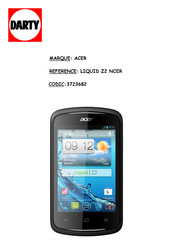 Acer Liquid Z2 Duo Mode D'emploi