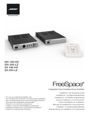 Bose Professional FreeSpace IZA 250-HZ Guide D'installation Et D'utilisation