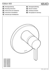 KEUCO Edition 400 51571 050181 Instructions D'installation