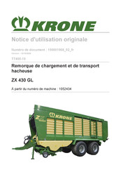 Krone 1052434 Notice D'utilisation Originale