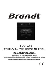 Brandt BOC8000B Manuel D'instructions