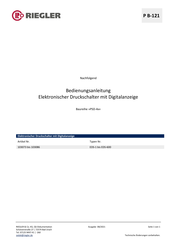 RIEGLER EDS-1 Manuel D'utilisation