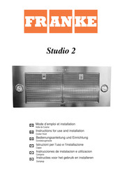 Franke STUDIO 770 GROUPE INOX Mode D'emploi Et Installation