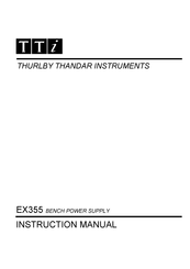 TTI EX355 Manuel D'instructions