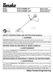 Tanaka TCG 31EBS LP Instructions De Sécurité Et Mode D'emploi