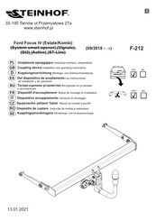 Steinhof F-212 Notice De Montage Et D'utilisation