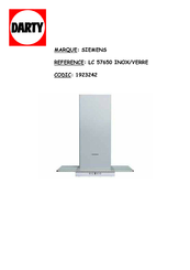 Siemens LC 57650 INOX Mode D'emploi