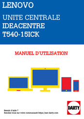 Lenovo IdeaCentre T540-15ICK G Guide D'utilisation