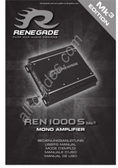 Renegade REN1000S Mk3 Mode D'emploi