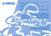 Yamaha YFM35FWANA Manuel Du Propriétaire