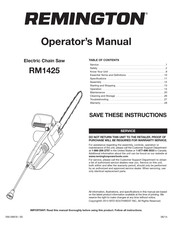 Remington RM1425 Manuel D'utilisation