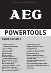 AEG S 2500 E Notice Originale