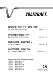 VOLTCRAFT MSW 1200-24-G Mode D'emploi