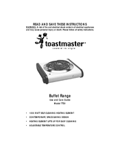 Toastmaster Buffet TTS1 Guide D'utilisation Et D'entretien