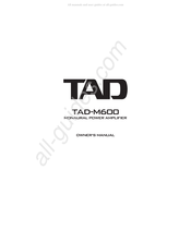 TAD TAD-M600 Mode D'emploi