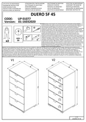 Forma Ideale DUERO 5F 45 UP 01077 Instructions D'assemblage