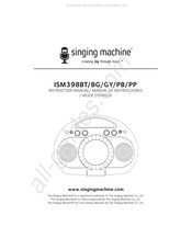 Singing Machine ISM398BT Mode D'emploi