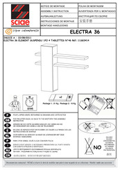 SCIAE ELECTRA 36 11SG3414 Notice De Montage