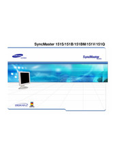 Samsung SyncMaster 151V Mode D'emploi