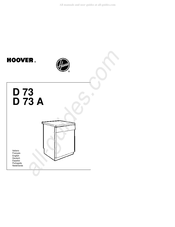 Hoover D 73 Mode D'emploi