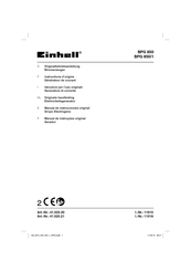 EINHELL BPG 850 Instructions D'origine