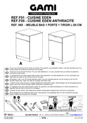 GAMING TRUNK CUISINE EDEN F01 060 Instructions De Montage