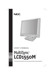 NEC MultiSync LCD1550M Mode D'emploi