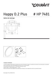 DURAVIT Happy D.2 Plus HP 7481 Notice De Montage