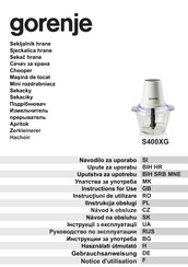 Gorenje S400XG Notice D'utilisation