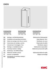 KWC EXOS625B Notice De Montage Et De Mise En Service