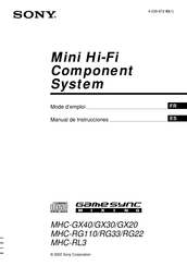 Sony MHC-GX30 Mode D'emploi