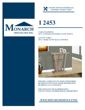 Monarch Specialties I 2453 Instructions D'assemblage