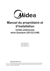 Midea Quantum MOUG-76HD1N1-R Manuel Du Propriétaire Et D'installation