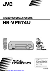 JVC HR-VP674U Manuel D'instructions