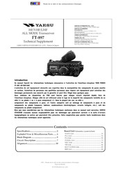 Yaesu FT-897 Mode D'emploi