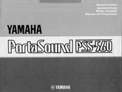 Yamaha PortaSound PSS-560 Mode D'emploi