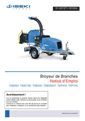 Iseki TXP450 Notice D'emploi