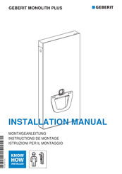 Geberit MONOLITH PLUS L1512891 Instructions De Montage