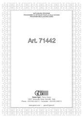 Gessi 71442 Instructions D'installation