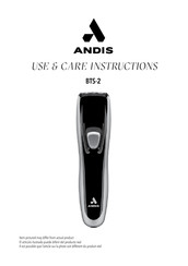 Andis BTS-2 Instructions D'utilisation Et D'entretien