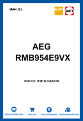 AEG RME954E9VX Manuel De L'utilisateur