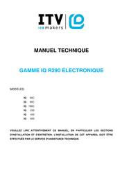 ITV ICE MAKERS IQ 50C Manuel Technique