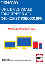 Lenovo IDEACENTRE AIO 340-22AST Guide D'utilisation