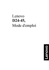 Lenovo D24-45 Mode D'emploi